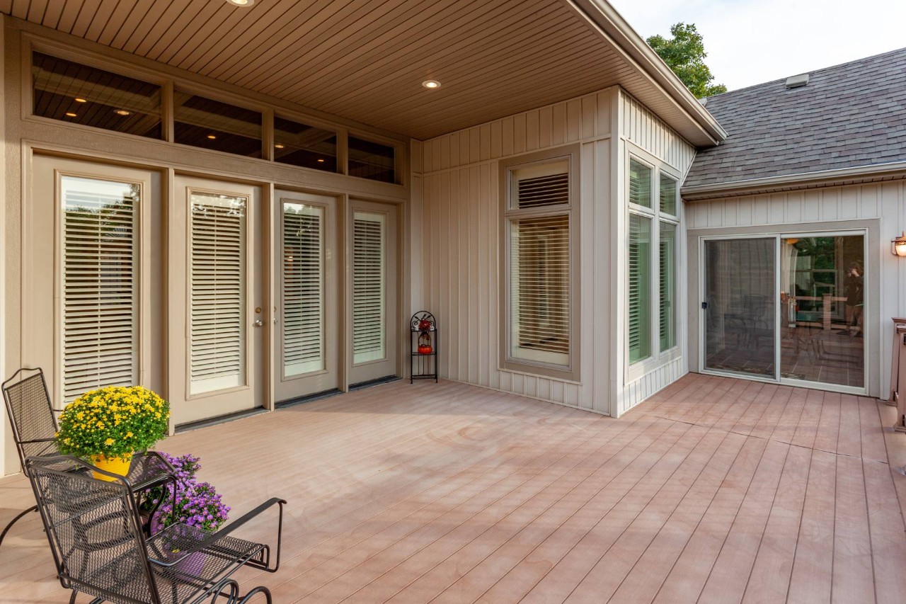Two terrace doors leading outside with window blinds on each at Desert Shades and Drapery near Phoenix, AZ